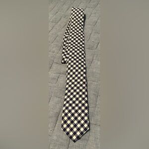 J. Crew Classic Checkered Tie in Navy and White